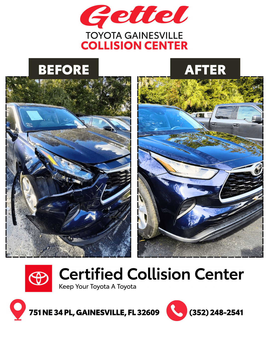 Professional fender repair